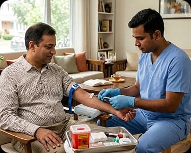 Routine blood test at home