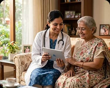 Elderly care at home for NRI parents