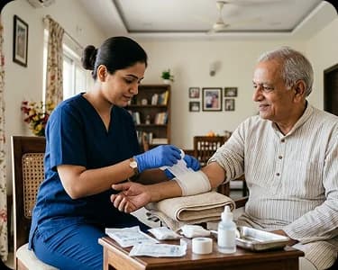Wound dressing at home