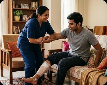 Elderly wound care at home