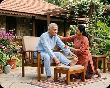 Women's yoga session at home
