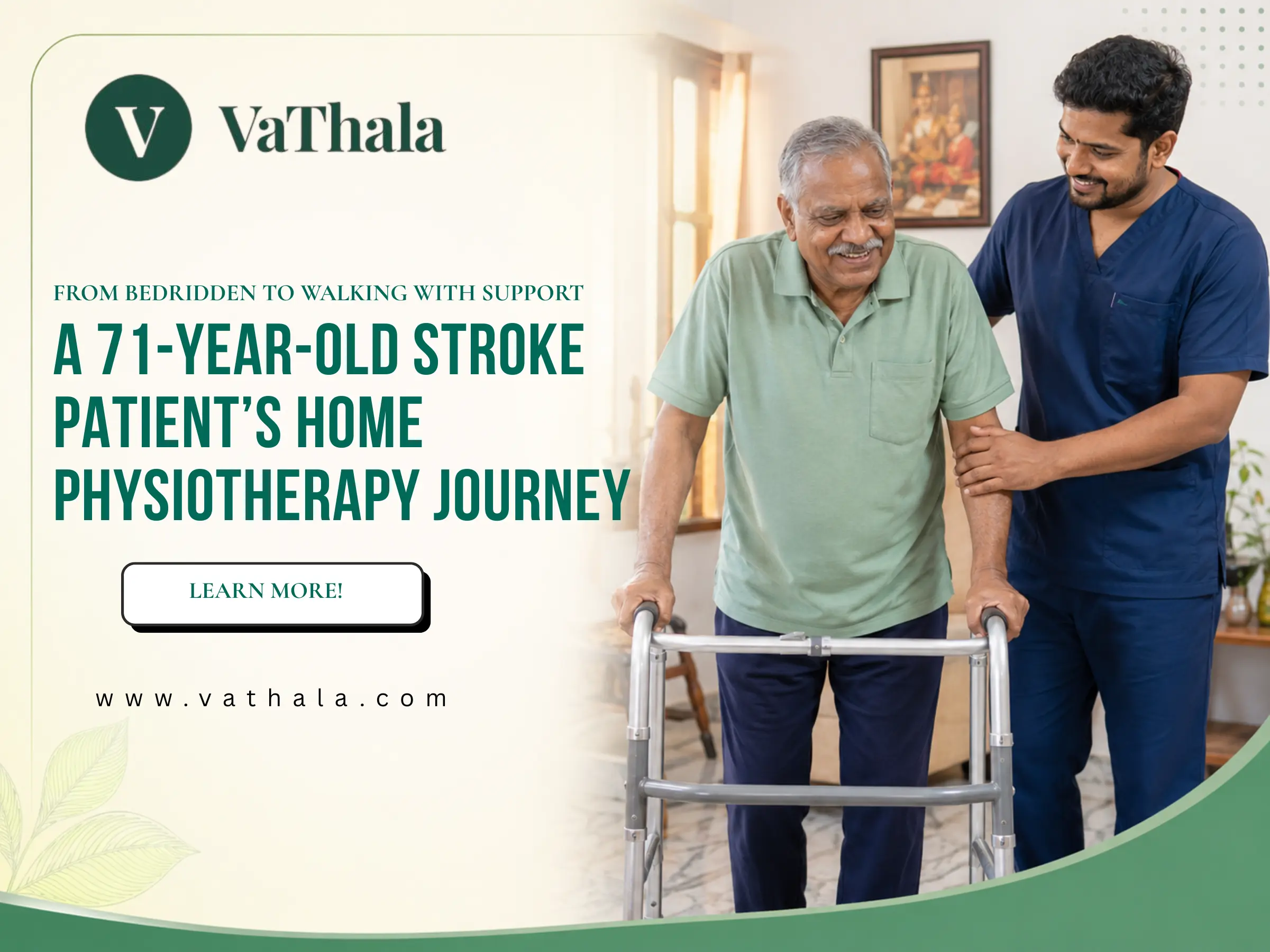 From Bedridden to Walking with Support: A 71-Year-Old Stroke Patient’s Home Physiotherapy Journey